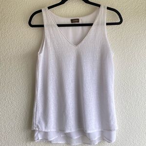 Crosby White Sleeveless Blouse Small